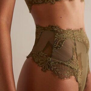 Free People Intimately Nolita High Rise High Waist Undies Panties M – Sage NWOT